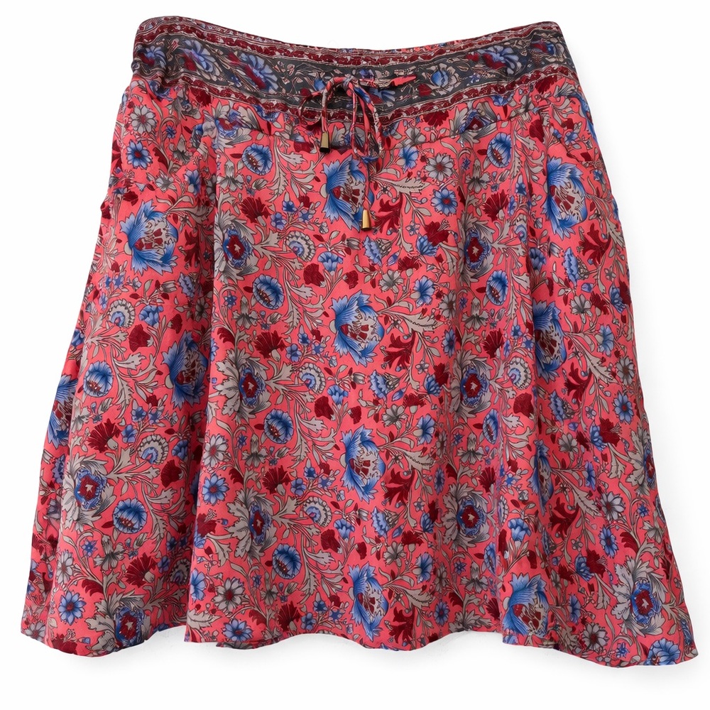 Cienna skirt silk pink blue floral mini size L